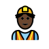 man construction worker, dark skin tone